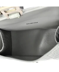 Pre-Owned Balenciaga Xs Hourglass Top Handle Bag Embossed Leather