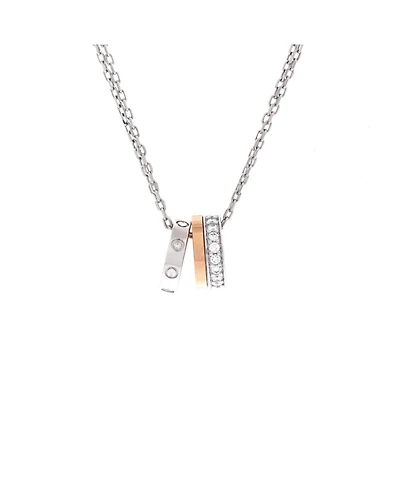 Pre-Owned Cartier Love 3 Ring Pendant Necklace