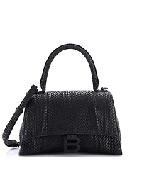 Pre-Owned Balenciaga Small Hourglass Top Handle Bag Embossed Leather