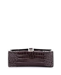 Pre-Owned Balenciaga Medium Hourglass Top Handle Bag Embossed Leather