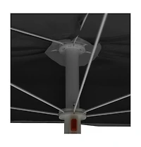 Garden Half Parasol with Pole 70.9"x35.4" Anthracite