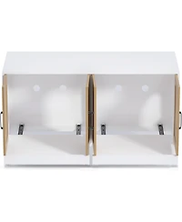 gaomon Double Litter Box Enclosure Furniture for 2 Cats | 47.2" Large Hidden Cabinet with Sisal Doors, Multi-Functional Cat Tv Stand/Side Table