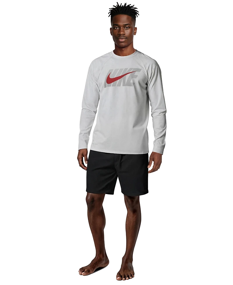 Nike Men's Long-Sleeve Crewneck Hydro Guard Swim Shirt