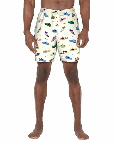 Nike Men's 7" Sneaker Print Volley Swim Shorts