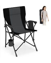 Mecale Portable Folding Oxford Cloth Camping Chair with Cup Holder and Side Pocket