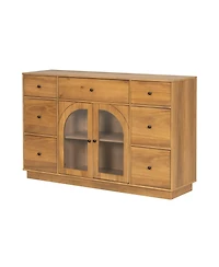 Boyel Living Large Storage Cabinet with 2 Doors and 7 Drawers for Living and Dining Room