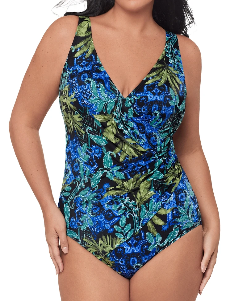Miraclesuit Plus V-Neck One-Piece Swimsuit
