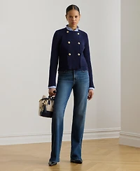 Lauren Ralph Women's High-Rise Wide-Leg Jeans