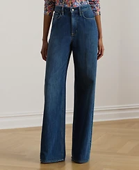 Lauren Ralph Women's High-Rise Wide-Leg Jeans
