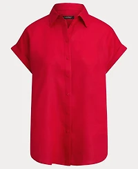 Lauren Ralph Dolman-Sleeve 100% Linen Shirt