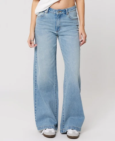 Abrand Women's Stevie Mid Rise Wide-Leg Jeans