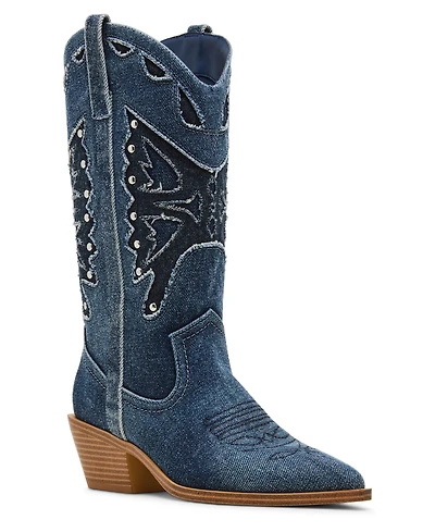 Madden Girl Women's Saloonn Novelty Cowboy Boots