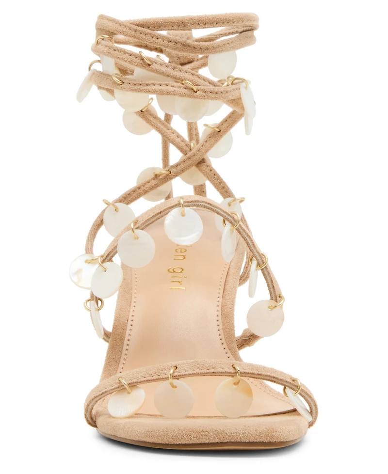 Madden Girl Women's Georgia Beaded Square Toe Dress Sandals