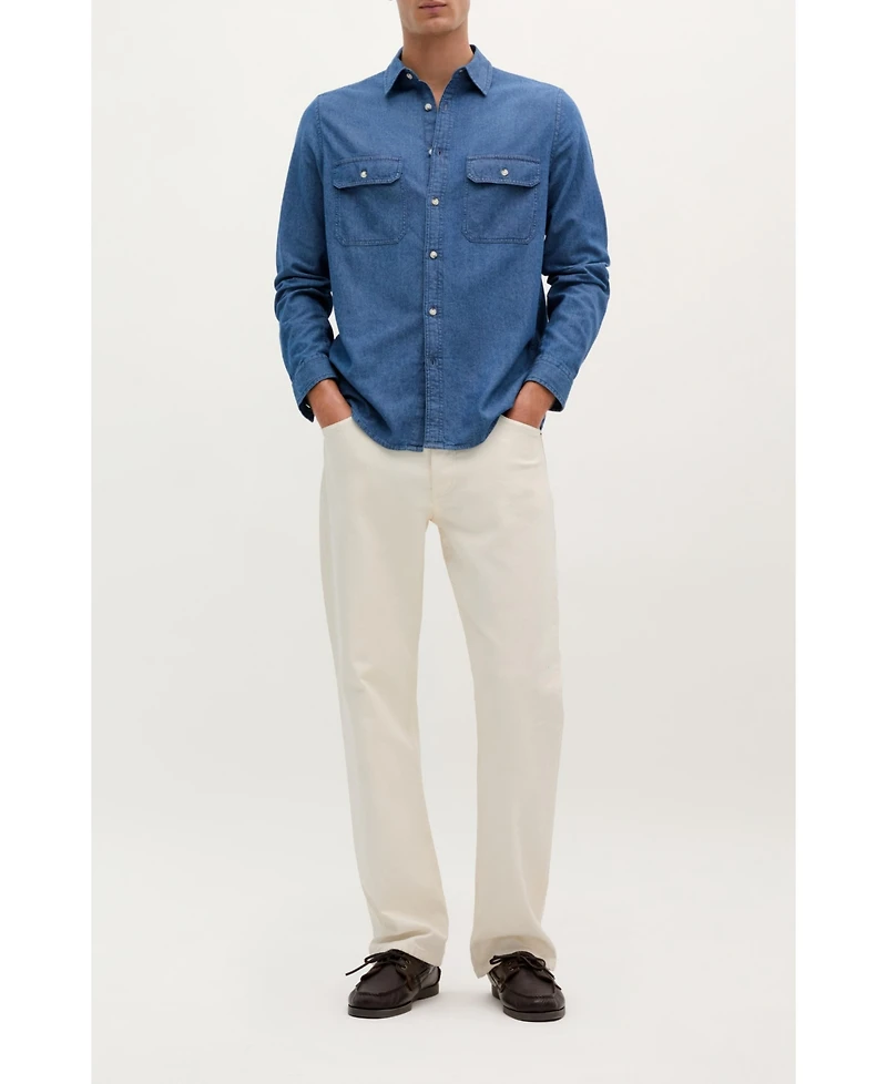 Scalpers Men's Coastal Denim Pockets Shirt