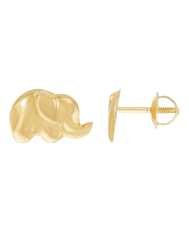 Macy's Elephant Stud Earrings in 14k Yellow Gold