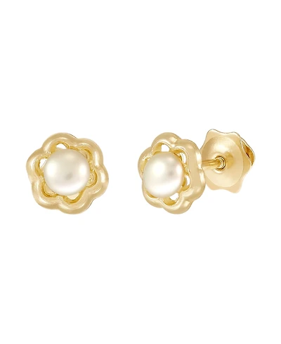 Macy's Cultured Freshwater Pearl (3 mm) Stud Earrings in 14k Yellow Gold