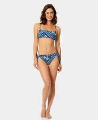 Cece Womens Over The Shoulder Bandeau Top Soft Tie Hipster Bottoms