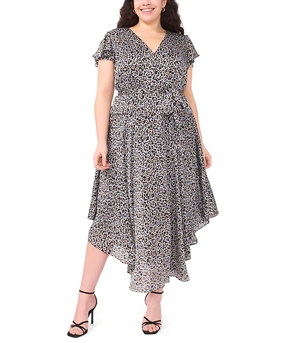 Vince Camuto Plus V-Neck Midi Dress