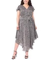 Vince Camuto Plus V-Neck Midi Dress