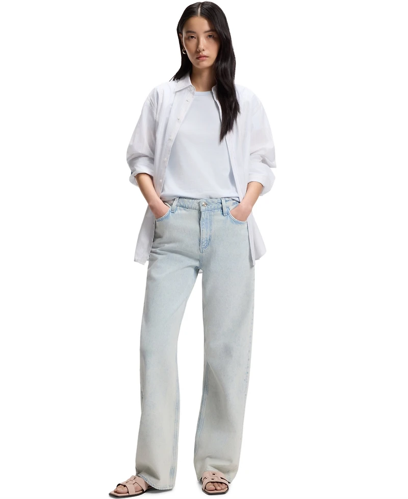 Boss by Hugo Women's Cotton-Jersey Monogram Slim-Fit T-Shirt