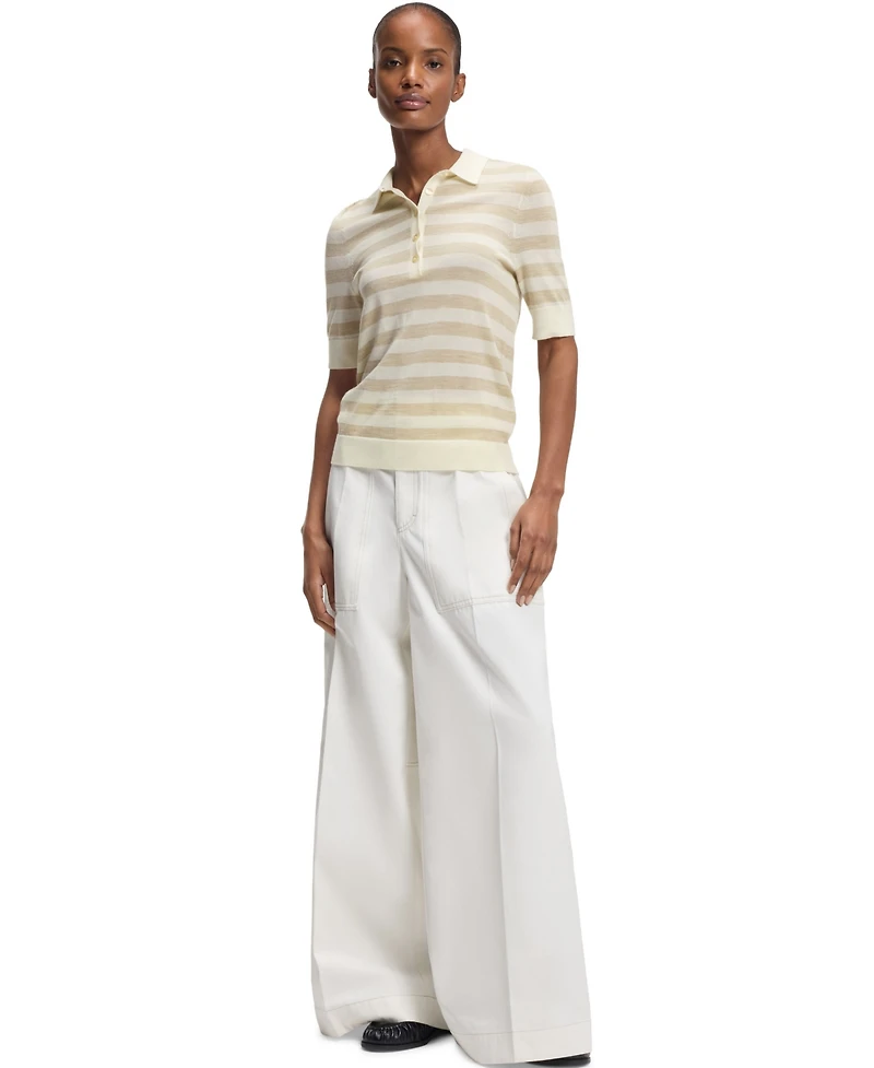 Boss by Hugo Women's Merino Wool Short-Sleeved Sweater