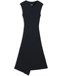 Boss by Hugo Women's Boucle Yarn Slim-Fit Ribbed Dress