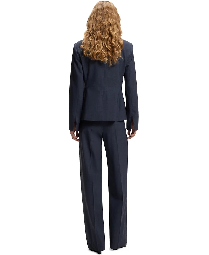 Boss by Hugo Women's Melange Virgin Wool Slim-Fit Blazer