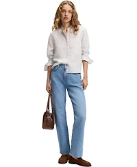 Boss by Hugo Women's Broken Stripe Regular-Fit Blouse