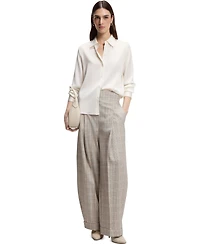 Boss by Hugo Women's Stretch-Silk Satin Regular-Fit Blouse