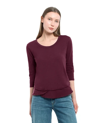 Wilt Clothing Women's Sleeve Mock Layer Tee