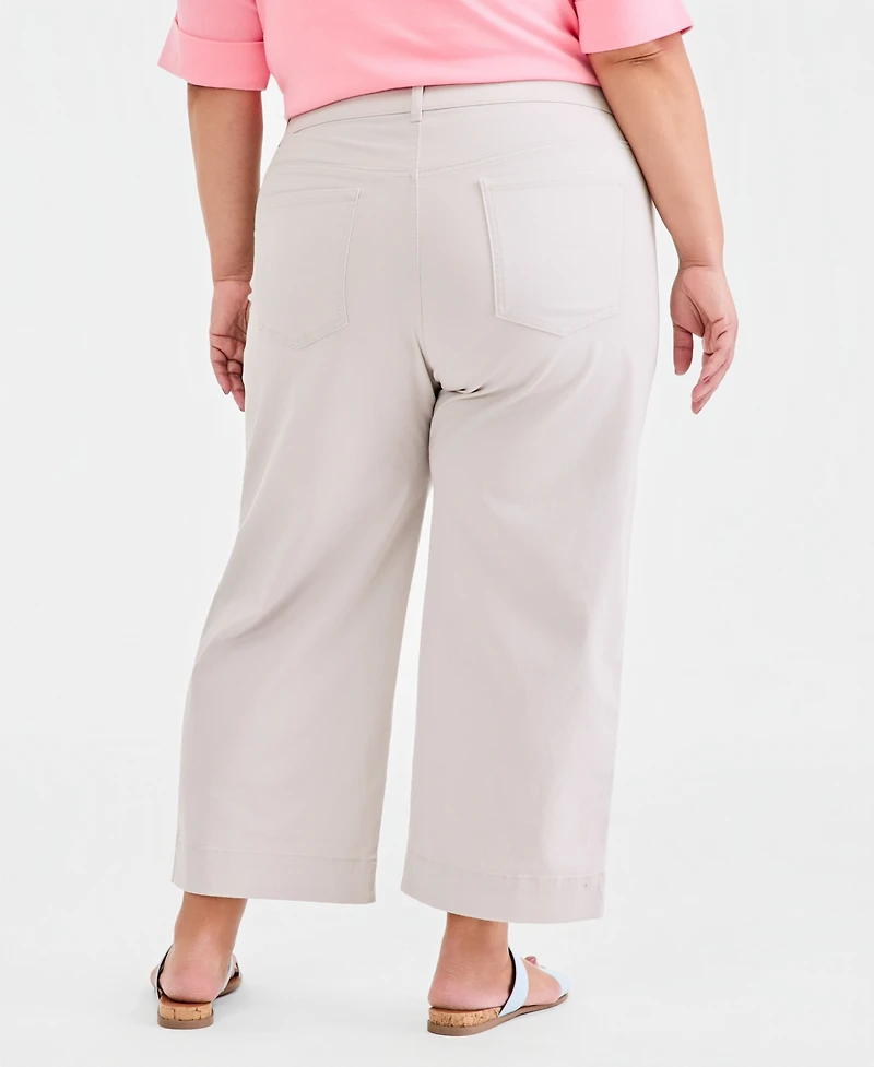 Style & Co Plus High-Rise Shaping Cropped Jeans, Macy's Exclusive