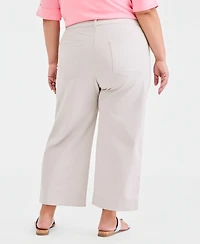 Style & Co Plus High-Rise Shaping Cropped Jeans, Macy's Exclusive