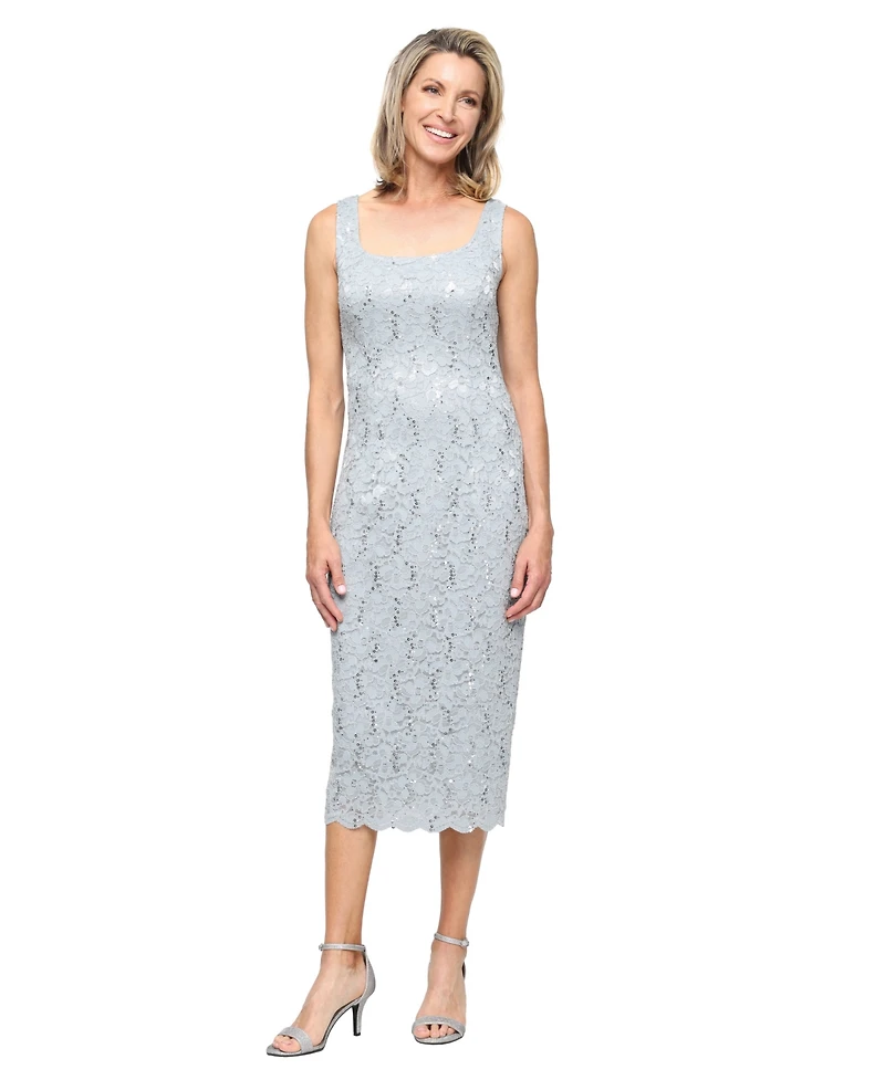 Sl Fashions Petite 2-Pc. Lace Jacket & Midi Dress Set