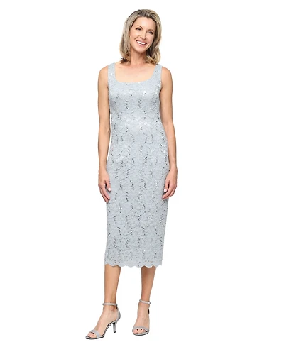 Sl Fashions Petite 2-Pc. Lace Jacket & Midi Dress Set