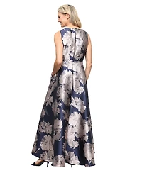 Sl Fashions Petite V-Neck Ball Gown