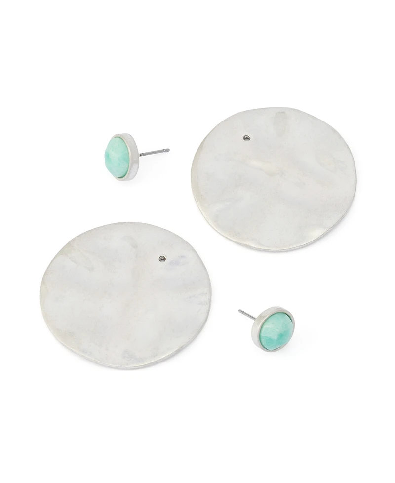 Robert Lee Morris Soho Mother of Pearl Turquoise Disc Earring Jacket