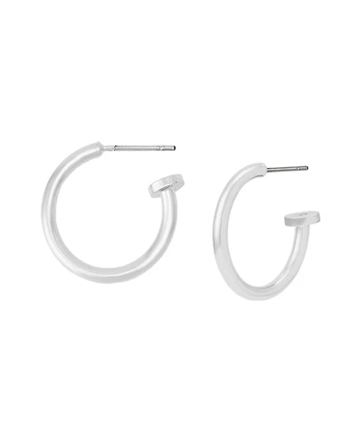 Robert Lee Morris Soho Silver Minimal Huggie Earrings