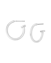 Robert Lee Morris Soho Silver Minimal Huggie Earrings