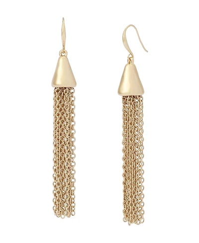 Robert Lee Morris Soho Gold Chain Fringe Earrings