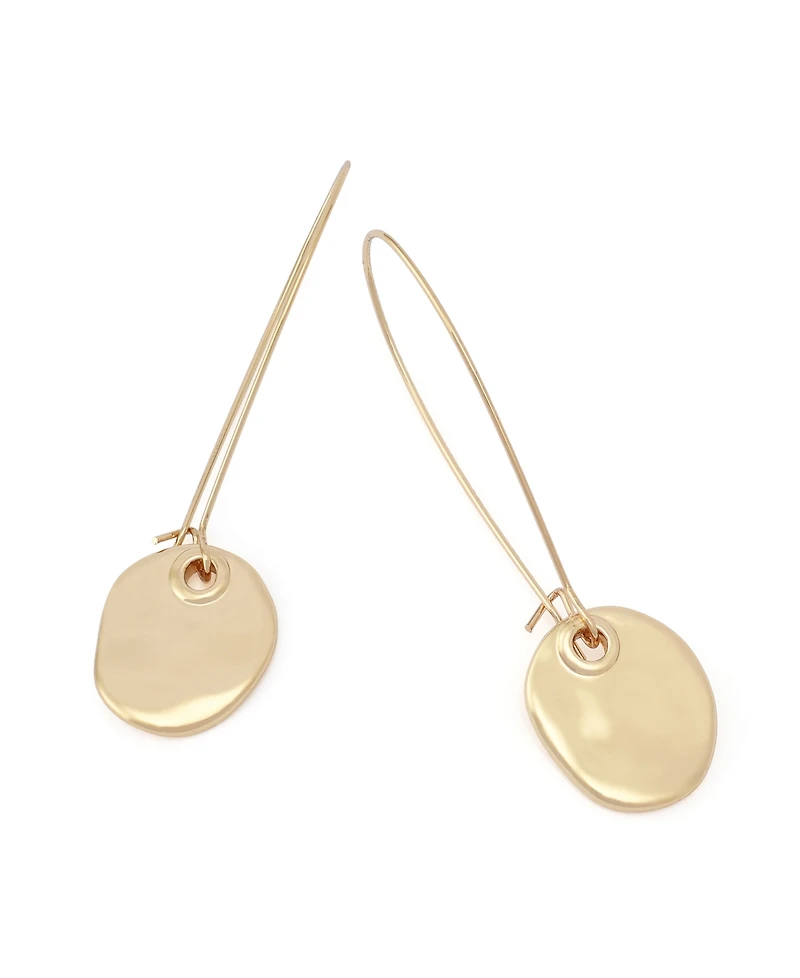 Robert Lee Morris Soho Gold Disc Dangle Earrings
