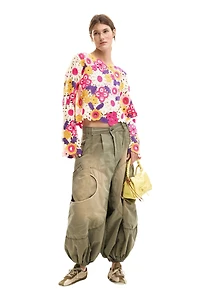 Desigual Women's Multicolor Crochet Sweater