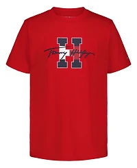 Tommy Hilfiger Boys' 8-20 Script H Crewneck T-Shirt