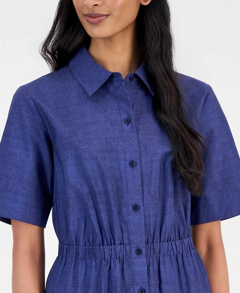 Anne Klein Women's Ombre Cotton Midi Shirtdress