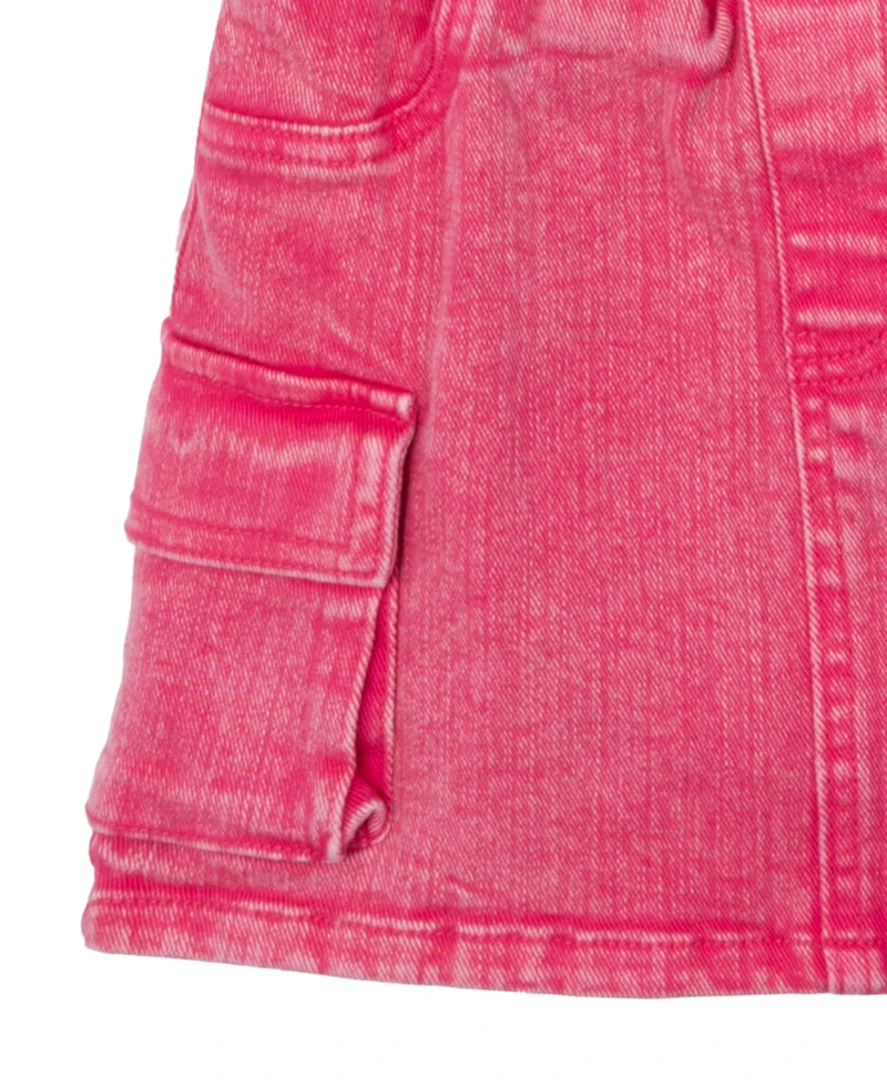 Rare Editions Girls' 4T-6X Smiley Applique Top and Denim Skort, 2-Piece Set