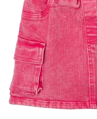 Rare Editions Girls' 4T-6X Smiley Applique Top and Denim Skort, 2-Piece Set