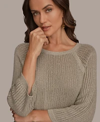 Donna Karan New York Petite Crew Neck Sweater