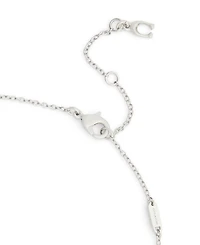 Coach Faux Stone Halo Heart Pendant Necklace