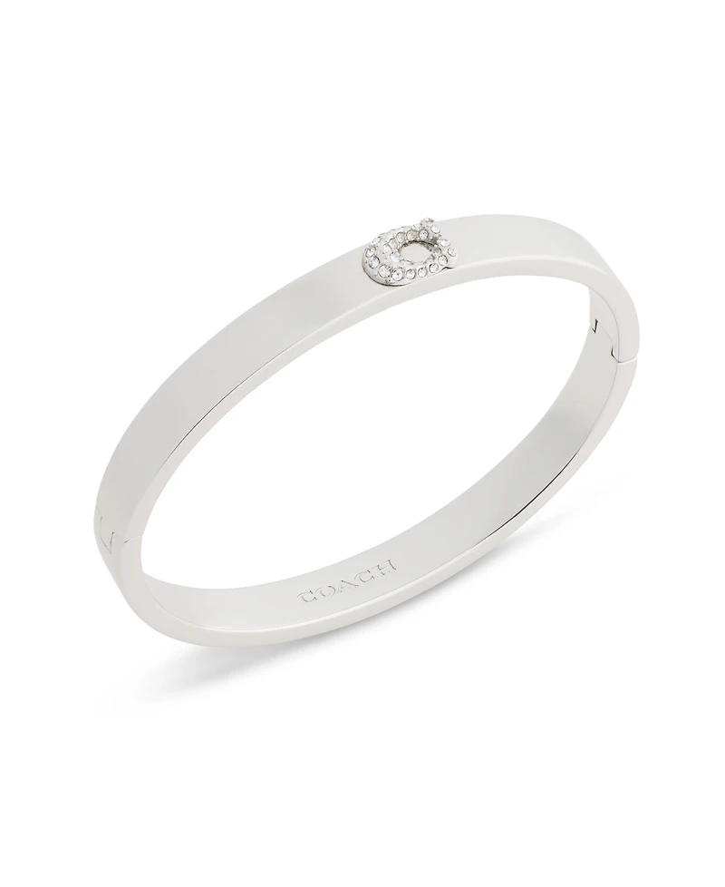 Coach Faux Stone Pave Signature C Bangle Bracelet