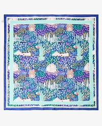 Macy's Flower Show Scenic Print Cotton Scarf, Macy's Exclusive