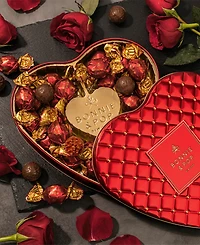 Bonnie & Pop Valentine's Day Chocolate Bon Bons Gift Heart Tin, 22 Pieces